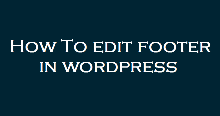 how to edit footer in word press