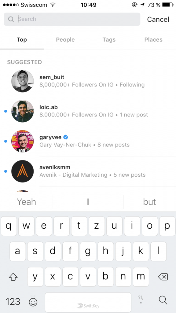 instagram visit history