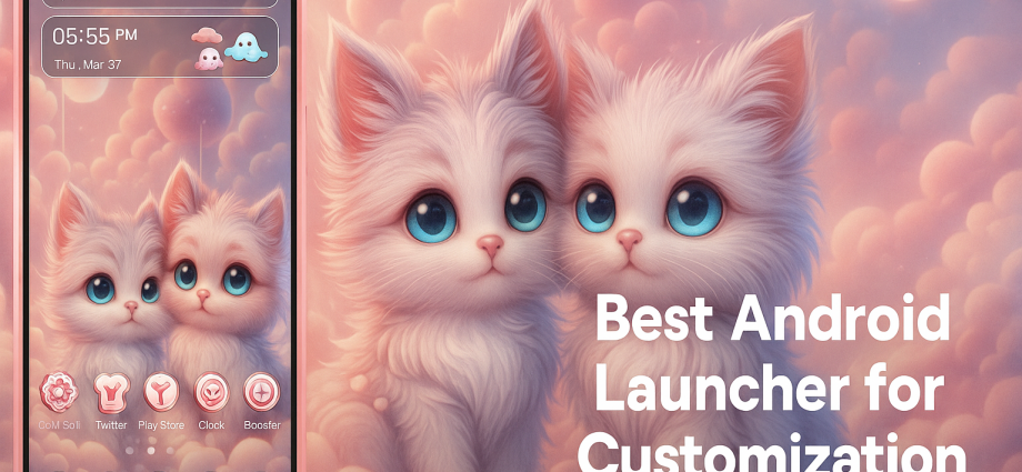 CMM Launcher highlighted as the Best Android Launcher for Customization and Speed in 2025, showing fast navigation, stylish themes, gesture controls, and performance tools for Android phones.