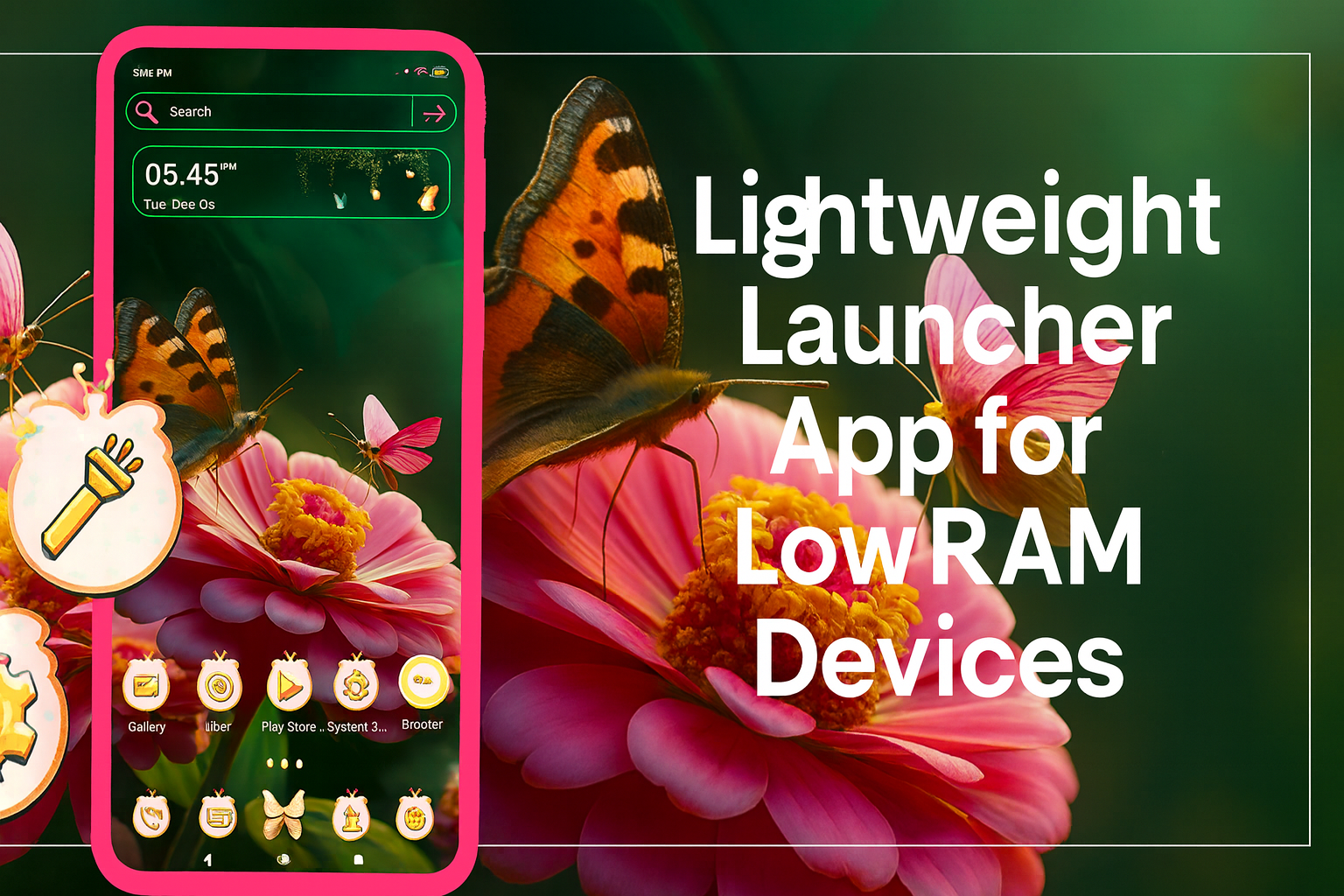 Lightweight Launcher App for Low RAM Devices