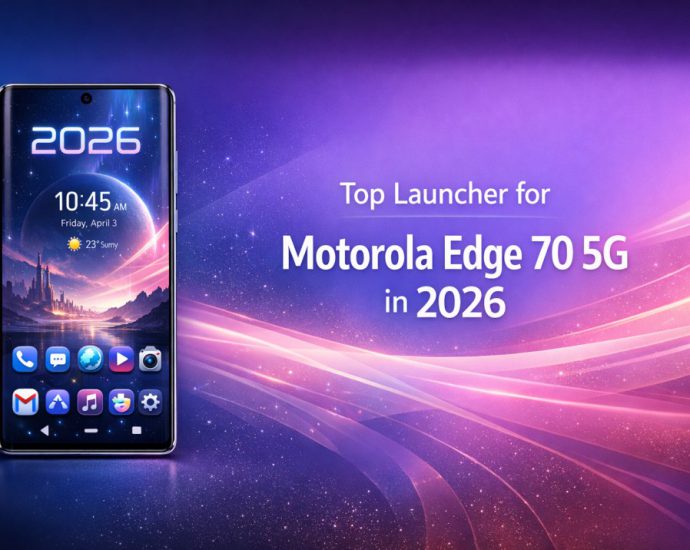 Top Launcher for Motorola Edge 70 5G showing a clean, fast Android home screen optimized for smooth performance and privacy focused use.