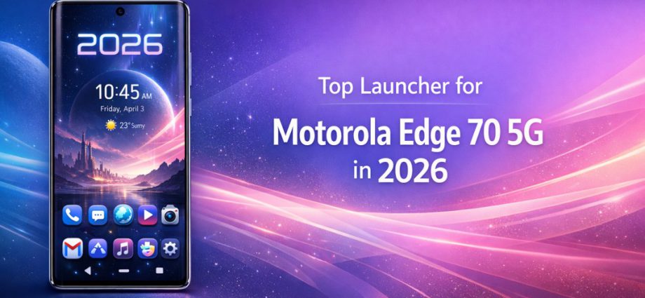Top Launcher for Motorola Edge 70 5G showing a clean, fast Android home screen optimized for smooth performance and privacy focused use.