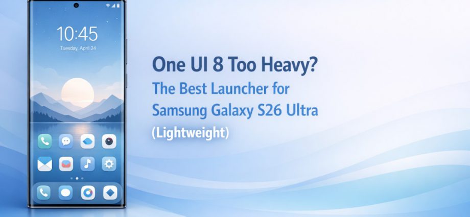 Lightweight launcher comparison for Samsung Galaxy S26 Ultra users facing One UI 8 performance and smoothness issues