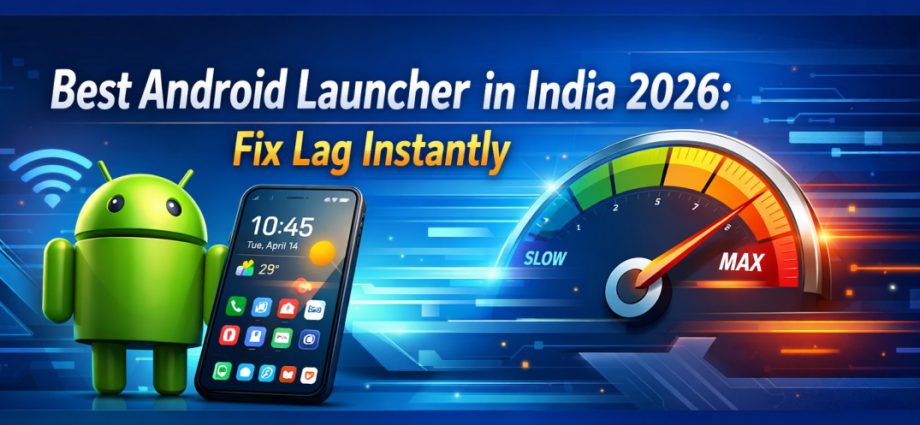 Best Android Launcher in India 2026 showing a smooth, lag free Android home screen optimized for speed and performance