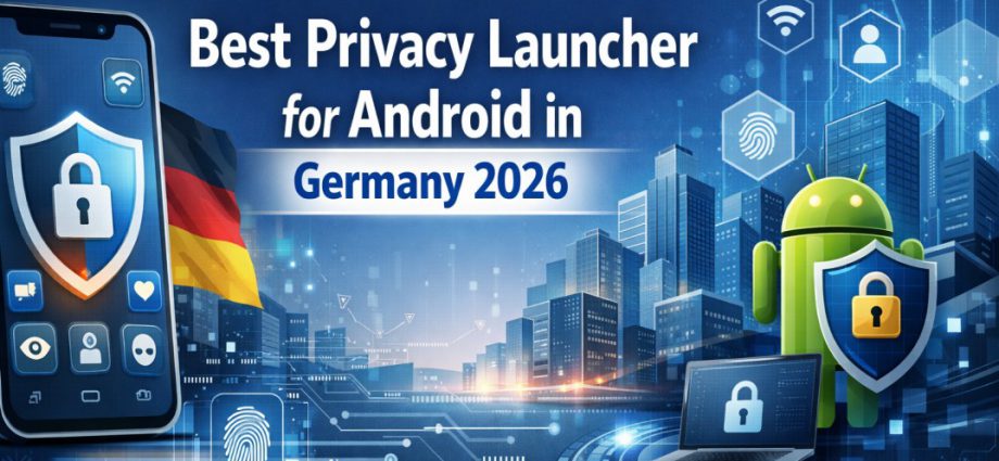 Best Privacy Launcher for Android in Germany 2026 showing a secure Android home screen designed for privacy focused German users