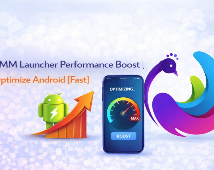 A mobile technician analyzing a CMM Launcher Performance Boost to optimize android fast on an older device.